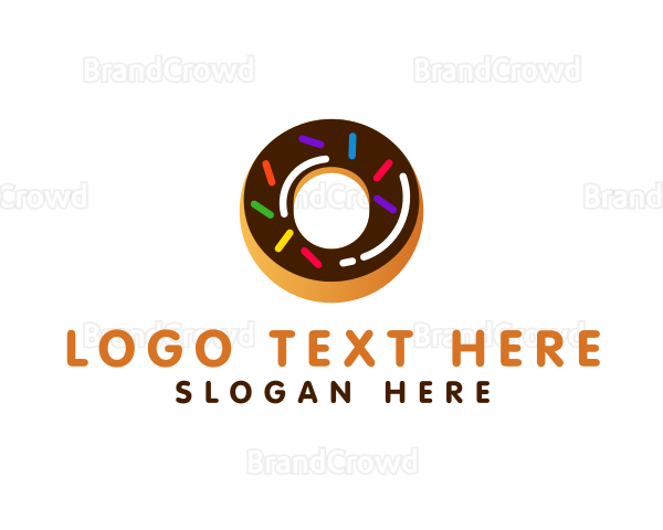 Donut Pastry Letter O Logo