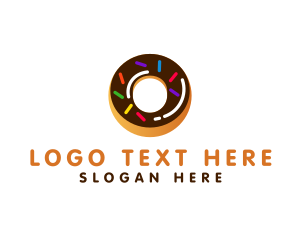 Circle - Donut Pastry Letter O logo design