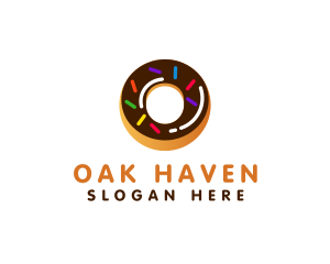 Donut Pastry Letter O logo design