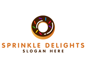 Sprinkle - Donut Pastry Letter O logo design