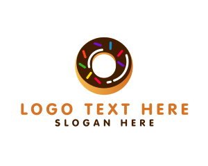 Donut Pastry Letter O Logo