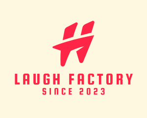 Comedy - Red Stylish Letter H logo design