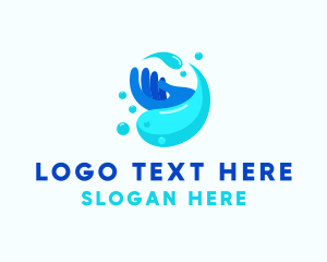 Virus - Clean Hand Wash Sanitation logo design