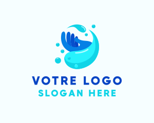 Clean Hand Wash Sanitation Logo