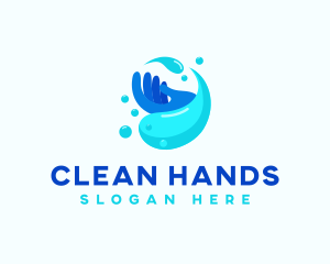 Clean Hand Wash Sanitation logo design