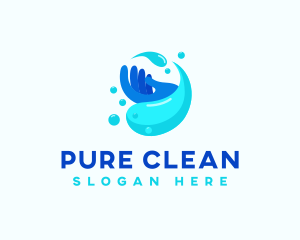 Clean Hand Wash Sanitation logo design