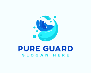 Clean Hand Wash Sanitation logo design