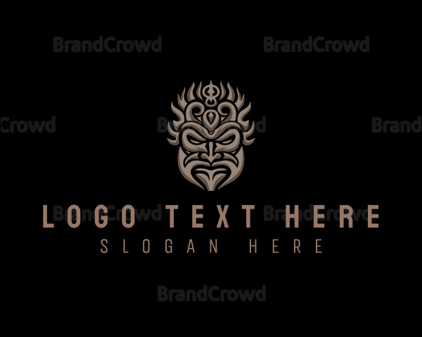 Decorative Tribal Mask Logo