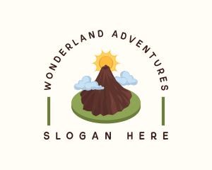 Nature Volcano Mountain logo design