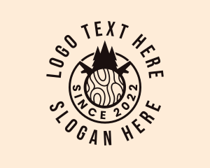 Log - Pine Tree Woodworking logo design