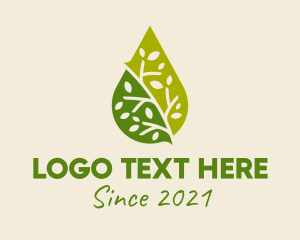 Relaxation - Green Organic Oil logo design