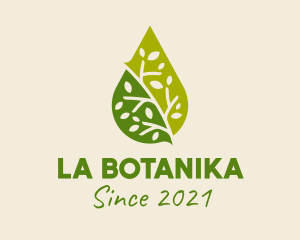 Essential Oil - Green Organic Oil logo design