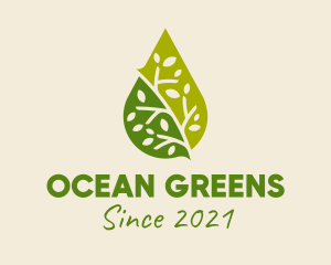 Green Organic Oil  logo design