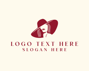 Woman - Beauty Hat Woman logo design