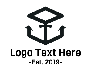 Box - Anchor Cube Box logo design