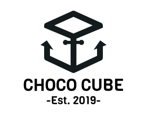 Anchor Cube Box logo design
