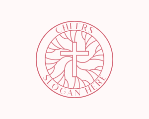 Preacher - Parish Worship Cross logo design
