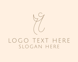 Yoga - Startup Cursive Letter I logo design