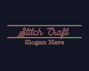 Stitch - Festive Embroidery Wordmark logo design