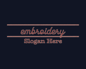 Festive Embroidery Wordmark logo design