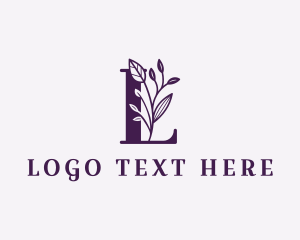 Spa - Natural Plant Letter L logo design