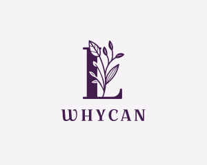 Violet - Natural Plant Letter L logo design