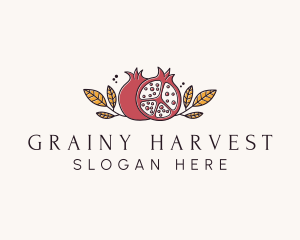 Pomegranate Fruit Farm Harvest logo design