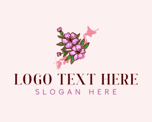 Japan Flower Blossom Logo