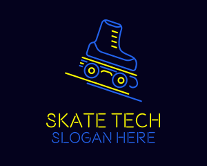 Neon Skate Track logo design