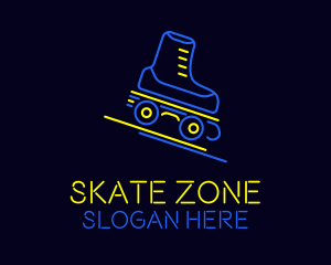 Neon Skate Track logo design