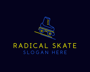 Neon Skate Track logo design