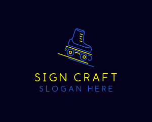 Neon Skate Track logo design