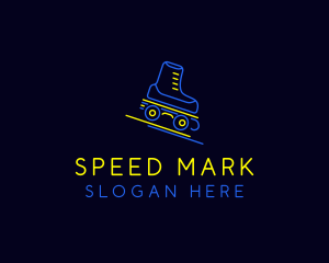 Neon Skate Track logo design