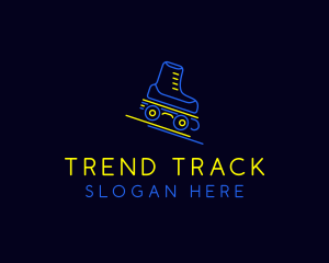 Neon Skate Track logo design