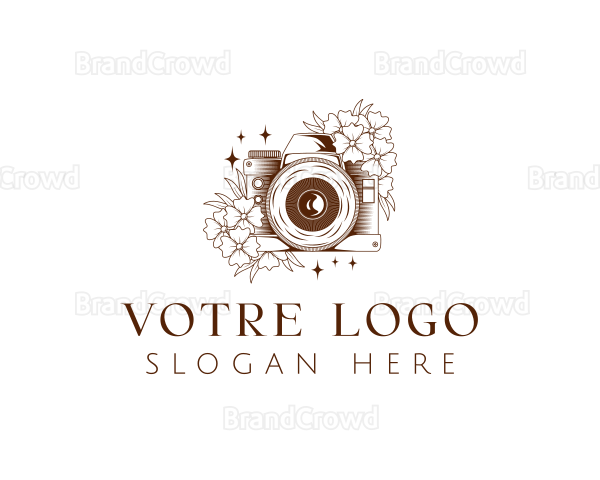 Floral Camera Film Studio Logo