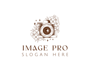 Floral Camera Film Studio logo design