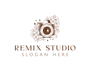 Floral Camera Film Studio logo design