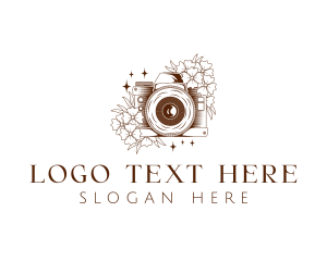 Image - Floral Camera Film Studio logo design