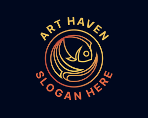 Fish Marine Aquarium logo design