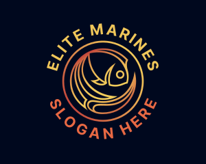 Fish Marine Aquarium logo design