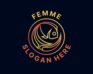 Fish Marine Aquarium logo design