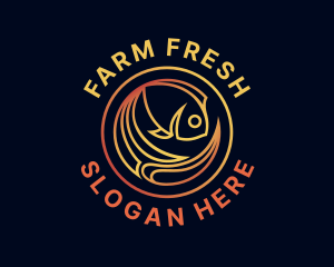 Fish Marine Aquarium logo design