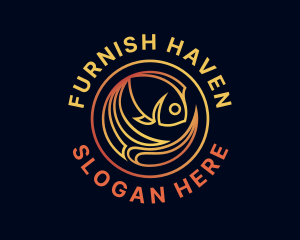 Fish Marine Aquarium logo design