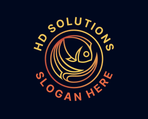 Fish Marine Aquarium logo design