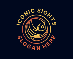 Fish Marine Aquarium logo design