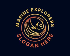 Fish Marine Aquarium logo design