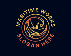 Fish Marine Aquarium logo design