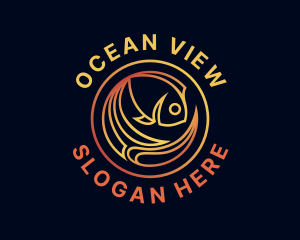 Fish Marine Aquarium logo design