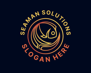 Fish Marine Aquarium logo design