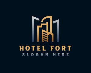 Real Estate Building Hotel logo design